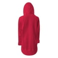 thumbnail image 6 of Women's Drop Shoulder Solid Color Hooded Sweatshirt with Side Pockets and Side Slits, Soft Breathable Long Sleeve Casual Pullover for Winter, Daily Wear and Street Fashion Red XXXXXL, 6 of 7