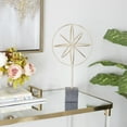 thumbnail image 2 of 9" x 18" Gold Marble Geometric Sculpture with Black Base, by CosmoLiving by Cosmopolitan, 2 of 8
