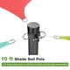 thumbnail image 4 of Yescom 10Ft Shade Sail Pole Post Canopy Awning Deck Patio Backyard with Pole Bracket Clamp Powder Patio Outdoor Black, 4 of 10