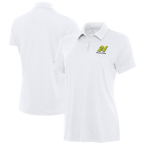 Women's-Antigua  White William Byron Reprocess Polo