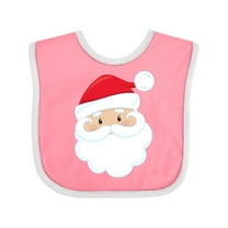 Inktastic Santa Claus, Smiling Santa, Santa Hat, Christmas Boys or Girls Baby Bib