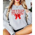 thumbnail image 3 of Trendy Bulldogs Sweatshirt for Women and Youth Girls Red Bow School Football Team Spirit Sweater Gray Sweatshirt Adult Small, 3 of 4