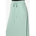 thumbnail image 5 of TheMogan Women's S~3X Drawstring Waist Pocket Drapey Jersey A-Line Long Maxi Skirt, 5 of 7