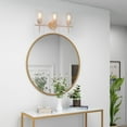 thumbnail image 5 of Mid-century Modern Glam 3-light Bathroom Vanity Lights Glam Gold Glass Wall Sconces - L20"x W6"x H 11.5", 5 of 5