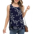 Uvplove Women's Sleeveless Chiffon Tank Top Double Layers Casual Blouse