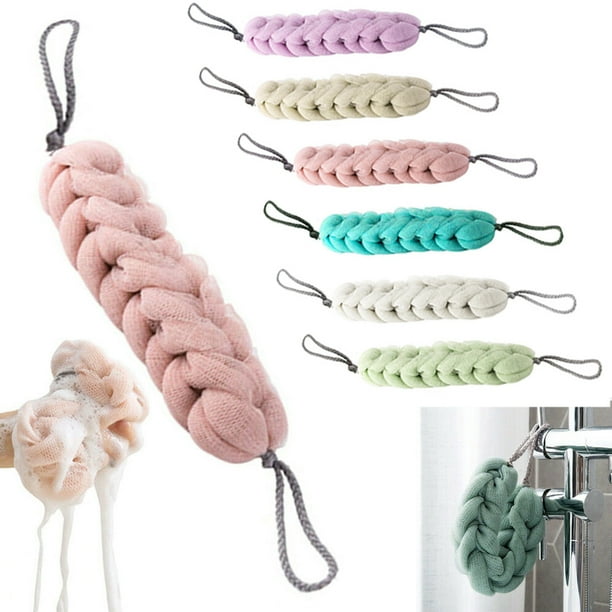 4 Long Bath Sponge Back Scrubber Body Mesh Shower ExfoliatingWash Nylon