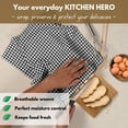 thumbnail image 6 of Native Fab 4 Pack Gingham Mini Check Kitchen Towel - Absorbent - Cotton Dish Cloths - 16x26 - Black, 6 of 7