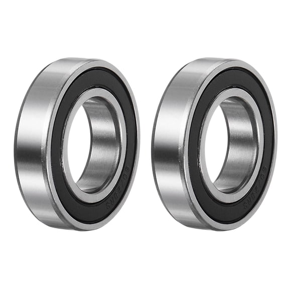 60/28-2RS Deep Groove Ball Bearing, 28 x 52 x 12mm Hign Carbon Chrome Steel Z1 Double Rubber Sealed Bearing, 2 Pack