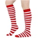 thumbnail image 1 of Calcetines de invierno cálidos a rayas hasta la pantorrilla y hasta la rodilla para mujer y hombre, calcetines universales hasta la pantorrilla, calcetines de algodón para mujer., 1 of 2