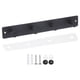 thumbnail image 1 of Perchero de pared Uxcell, riel de ganchos redondos de metal de 11" con 4 ganchos, negro, 1 of 5