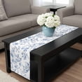 thumbnail image 4 of Blue White Spring Floral Table Runner 48 Inches Long, Summer Botanical Birds Kitchen Coffee Dining Table Decoration for Home Party Birthday Wedding Home Decor 13x48 Inches, 4 of 8