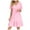 Pink#plus size womens dresses spring, variant on FAVIPT Short Sleeve Mini Dress for Women Solid Color V Neck Pleated Dresses High Waist Lace Loose Dress Casual Dressy Summer 2025 Dresses Blue,L