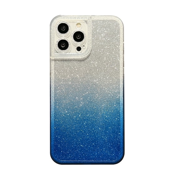 Allytech Case for iPhone 12 Pro Lens Protection Gradient Bling Sparkle Cute Girls Women Protective Case for iPhone 12 Pro,Gradient Darkblue