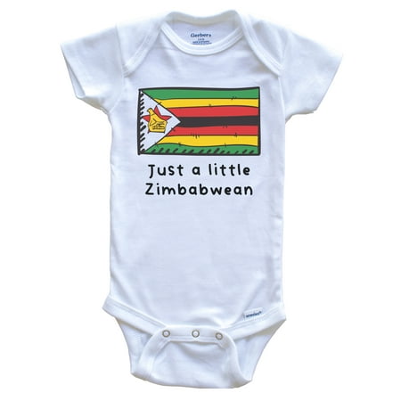 

Just A Little Zimbabwean Funny Cute Zimbabwe Flag Baby Bodysuit
