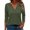 Army Green, variant on 3/4 Length Sleeve Womens Tops Spring Summer V Neck Plain Casual Blouse Office Work Shirts Solid Basic Tee Tops