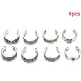 thumbnail image 5 of Paquete de 8 anillos de plata para dedos de los pies para mujeres, juego de anillos de dedo abiertos para niñas adolescentes, anillos para los pies, joyería bohemia para sandalias de verano, play, 5 of 5