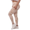 thumbnail image 5 of High Waist Fleece Lined Leggings With Side Pockets - Cream Tie Dye, 5 of 8