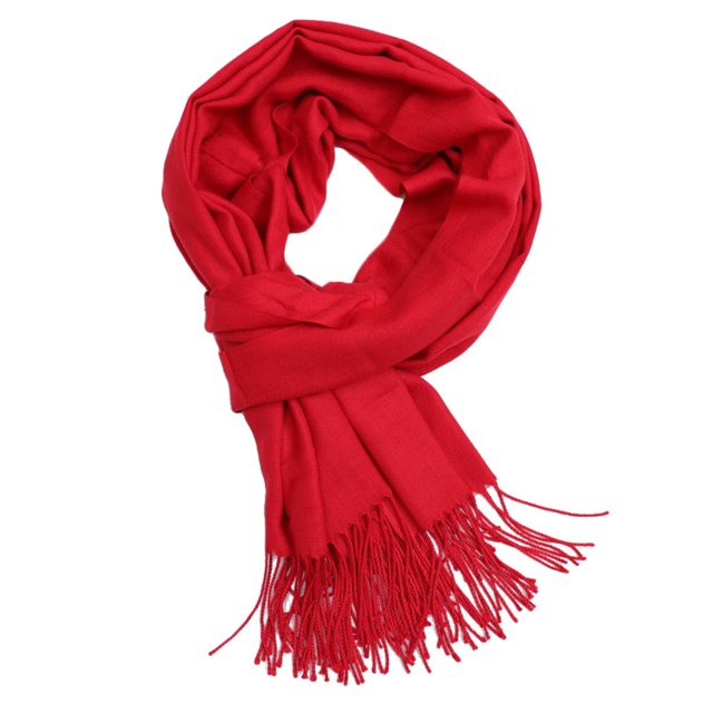 Chal de pashmina suave y largo para mujer en colores sólidos rojo Hugo Bufanda larga para mujer