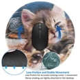 thumbnail image 4 of Disketp Playful Cat Small Mouse Pad 7.9x7.9 Inches,Washable Round Mousepad For Office Laptop Computer,Non-Slip Rubber Base Mouse Pads For Wireless Mouse, 4 of 9