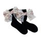 thumbnail image 1 of Womens Bowknot Knee High Socks ,Comfort Long Dress Socks, Soft & Lightweight Bowknot Calf Socks for Students Girl small white bow, 1 of 4