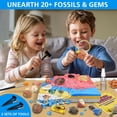 thumbnail image 3 of shiyou-Volcano & Ocean Fossil Dig Kit, Dig up 20+ Real Fossils, Rocks, Shells & Sea Snails with Eruption Experiments, Earth Science Geology Kit for Kids, STEM Toy Gift for Boys & Girls Age 6-8-12, 3 of 4