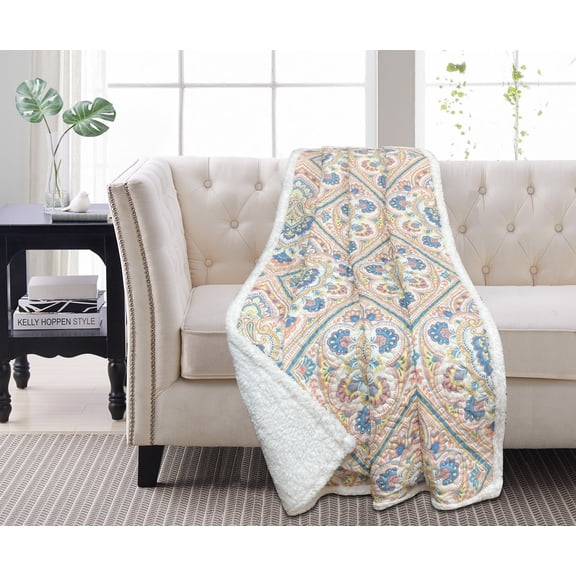 Merriam Apricot Sherpa Throw