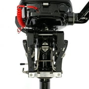 HANGKAI 6.5 HP 4 Stroke Boat Motor Outboard Motor Marine Fishing Boat Engine Water Cooling Tiller Control 123CC