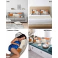 thumbnail image 6 of Burnt Orange Grey Pillow Covers Standard Size 2 Pack, Modern Abstract Oil Painting Soft Bed Throw Pillowcases Breathable Cooling Long Lumbar Body Pillow Sham Cover for Bed Sofa 20''x26'', 6 of 7