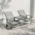 thumbnail image 3 of Outsunny Banc d'Extérieur Causeuse avec Dossier Haut à 3 Positions et Roues, Gris, 3 of 10