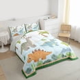 thumbnail image 3 of jejeloiu Kawaii Dinosaur Twin Comforter Sets,Hawaii Coconut Tree Bedding Set For Dino Boys Reversible 2 Pieces, 3 of 8