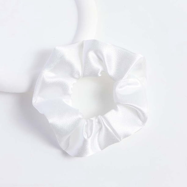 Anillo de pelo de rosa de satén para el intestino grueso, accesorios para el cabello de cuerda para el cabello de rosa dulce de súper hada de primavera y verano para mujeres coreanas