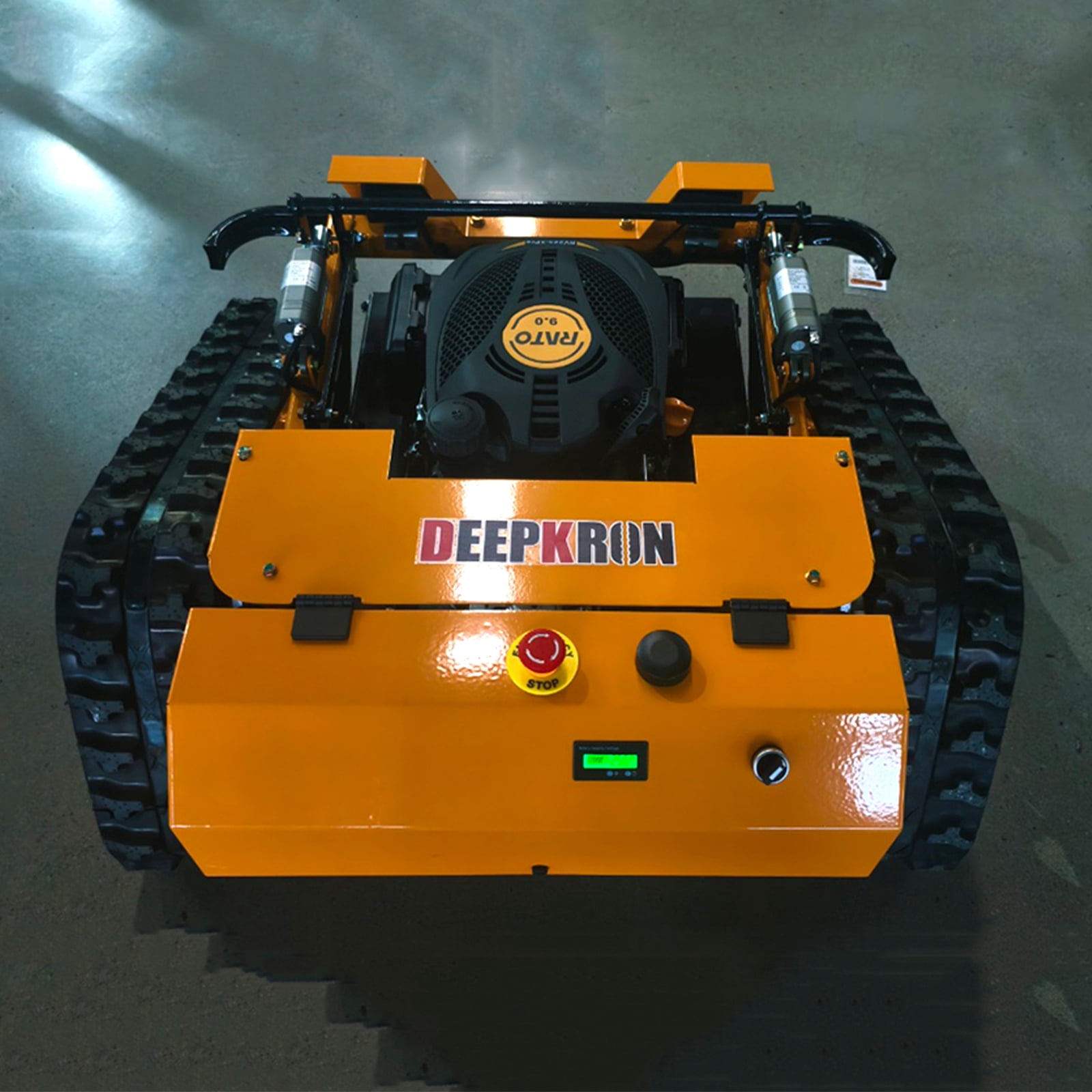 225CC 9HP 22" Robotic Remote Control Gas Lawn Mower Tracked 4WD Zero-Turn Slope
