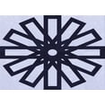 thumbnail image 1 of Ahgly Company Tapis d'Intérieur Rectangulaire Transitionnel Bleu Lavable à la Machine, 7 Pieds x 10 Pieds, 1 of 7