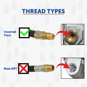 Flame King RV, Van, or Trailer Propane Hose, Propane Gas Hose Connector for 2-Stage Regulators, 12