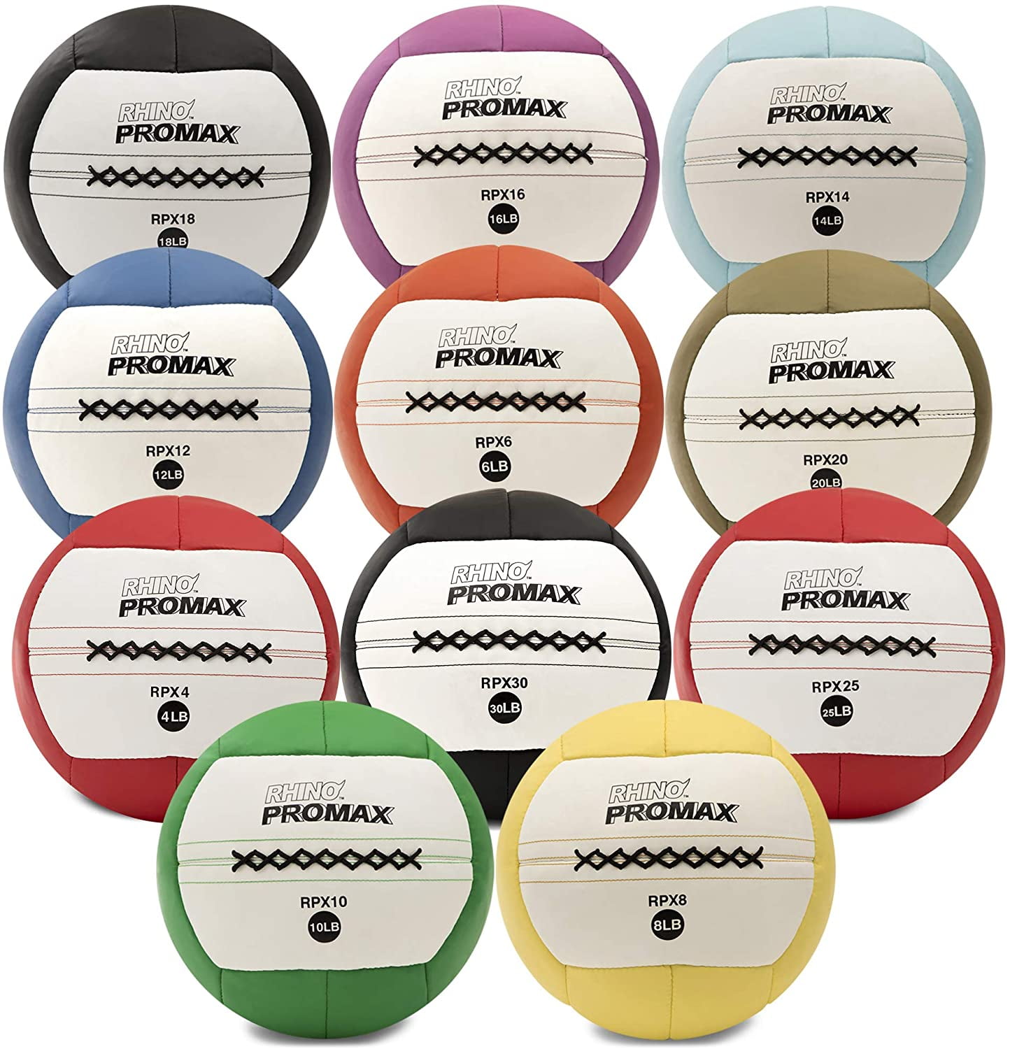 Champion Sports RPX10 Rhino Promax Slam Balls, 10 lb, Soft Shell with Non-Slip Grip, Medicine Wall Exercise Ball for Weightlifting, Plyometrics, Cross Training, & Home Gym Fitness