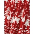 thumbnail image 5 of Family Matching Christmas Pajamas Set, Santa Print Long Sleeve Tops and Stretch Casual Pants Sleepwear, 5 of 7