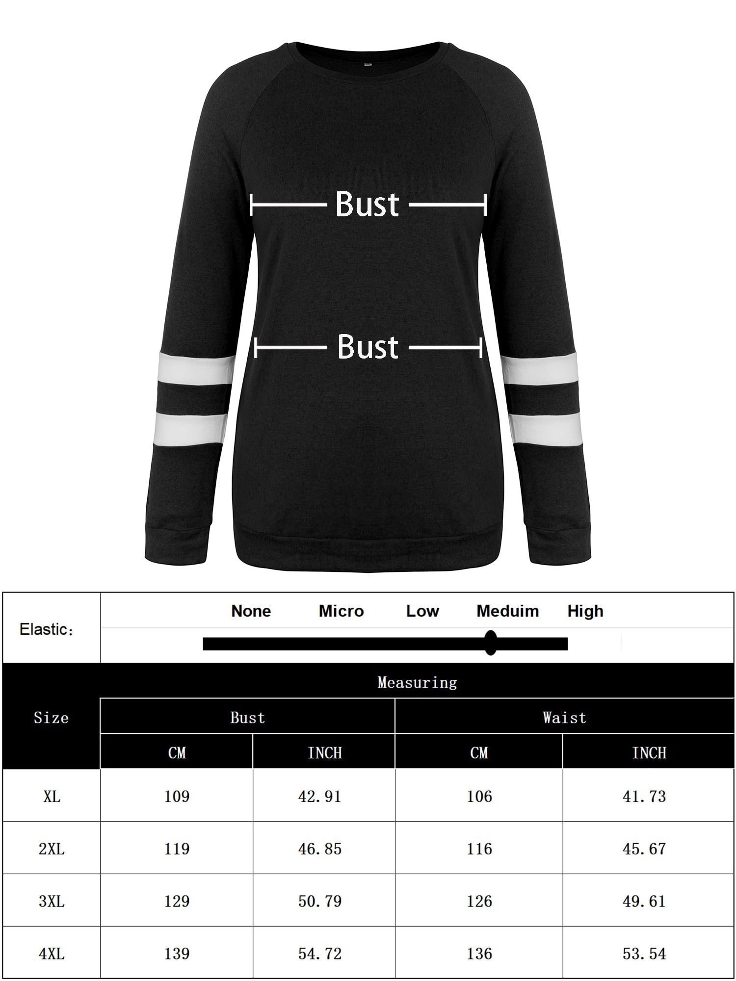 Women's Plus Size T Shirts Long Sleeve Color Block Tops Casual