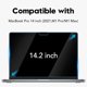 thumbnail image 2 of Protector de pantalla de vidrio templado para MacBook Pro 14.2 (2021), sensible al tacto, resistente a arañazos (14.2"), 2 of 4