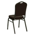 thumbnail image 4 of Flash Furniture 4 Pack HERCULES Series Crown Back Stacking Banquet Chair in Brown Patterned Fabric - Gold Vein Frame, 4 of 7