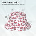thumbnail image 3 of Yiaed Watermelon Print Reflective Stripe Bucket Hat Unisex Funny Outdoor Fisherman Cap Beach Sun Hat, 3 of 5