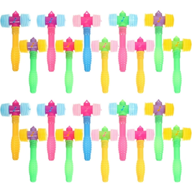 24 piezas de martillo de juguete pequeño para golpear, mazo de juguete para niños, juguete sonoro para golpear