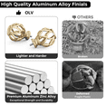 thumbnail image 6 of OLV 1" Gold Twist Cage Adjustable Single Curtain Rod Set for Windows,30-60", 6 of 8