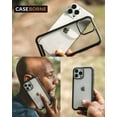 thumbnail image 5 of CaseBorne R Series Case for [iPhone 13 Pro Max] Aluminum Frame Clear Backplate - Black, 5 of 5