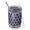 Navy and White, variant on 12oz Tumblers Navy and White Geometric Lattice Pattern Vacuum Insulated Stainless Steel Travel Tumbler Cups Mug with Lid and Straw for Beer,Coffee,Beverages with Cleaning Brush for Cold & Hot Drinks