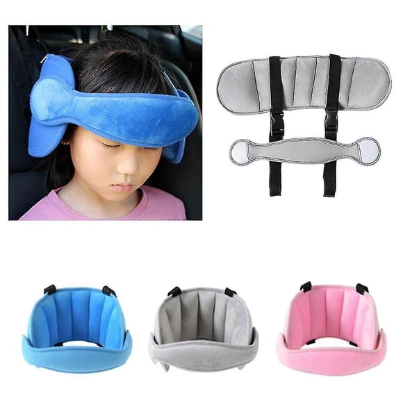 1 pieza de asiento de seguridad para bebé, soporte para la cabeza para dormir, almohadas para dormir, cuello para niños, cochecito de viaje, almohada suave azul