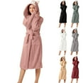 thumbnail image 2 of TrdSipl Premium Women's Robe with Hood Plush Long Bath Robes for Women with Bunny Ear Fluffy Soft Warm Womens Bathrobe, 2 of 8