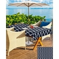 thumbnail image 4 of Outdoor Tablecloth with Umbrella Hole and Zipper Geometric Rectangle Outdoor Tablecloths 60x102 Outside Table Cloths Moroccan Blue Patio Table Cloth Cover for Outdoor Tables Picnic Garden, 4 of 6