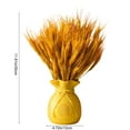 thumbnail image 3 of Chinese Bonsai Ornament Wheat Stalks & Red Berries Bouquet Simulation Flowers Bouquet with Good Luck Drawstring Bag Shaped Vase Fake Flowers Arrangement Table Decoration for New Year Party Home Decor, 3 of 6