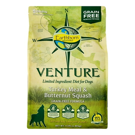 UPC: 0034846570328 | Earthborn Holistic Venture Grain-Free Limited Ingredients Turkey & Butternut Squash Dry Dog Food  4 lb