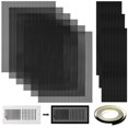 thumbnail image 1 of Cubierta de ventilación de suelo Pangda, PVC negro, 400 x 300 mm, 6 unidades con imán, 1 of 5
